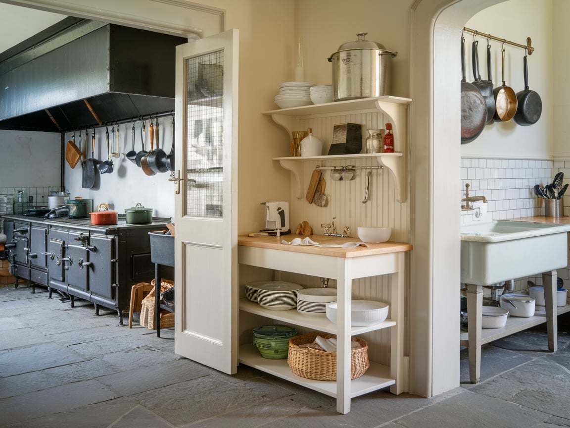 Exposed Kitchen Storage