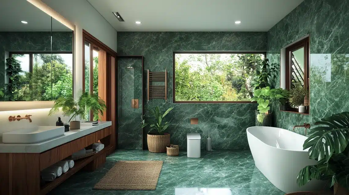 Green Marble Bathroom