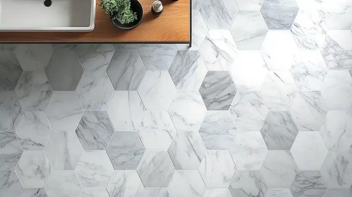 Hexagon Marble Floor Tiles