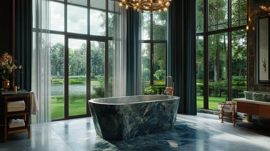 Marble Tub as a Centerpiece