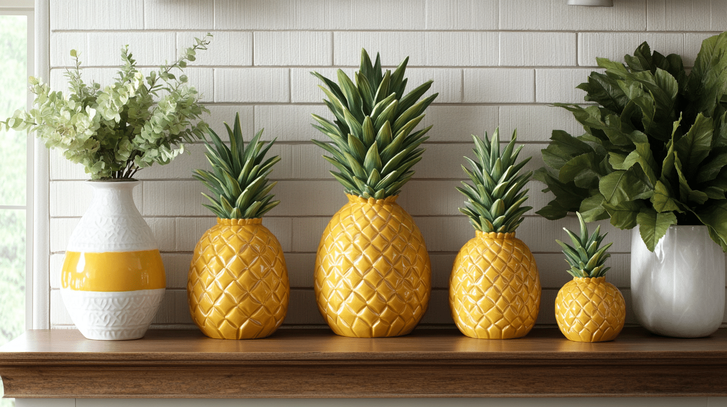 Pineapple-shaped decorations