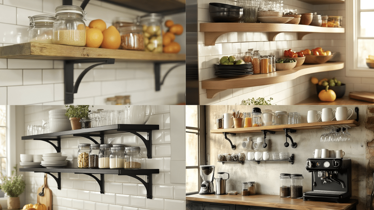 Stunning Kitchens with Floating Shelves Designs