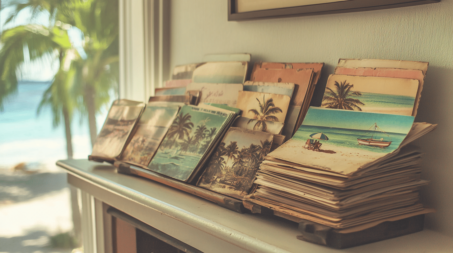 Vintage beach postcards