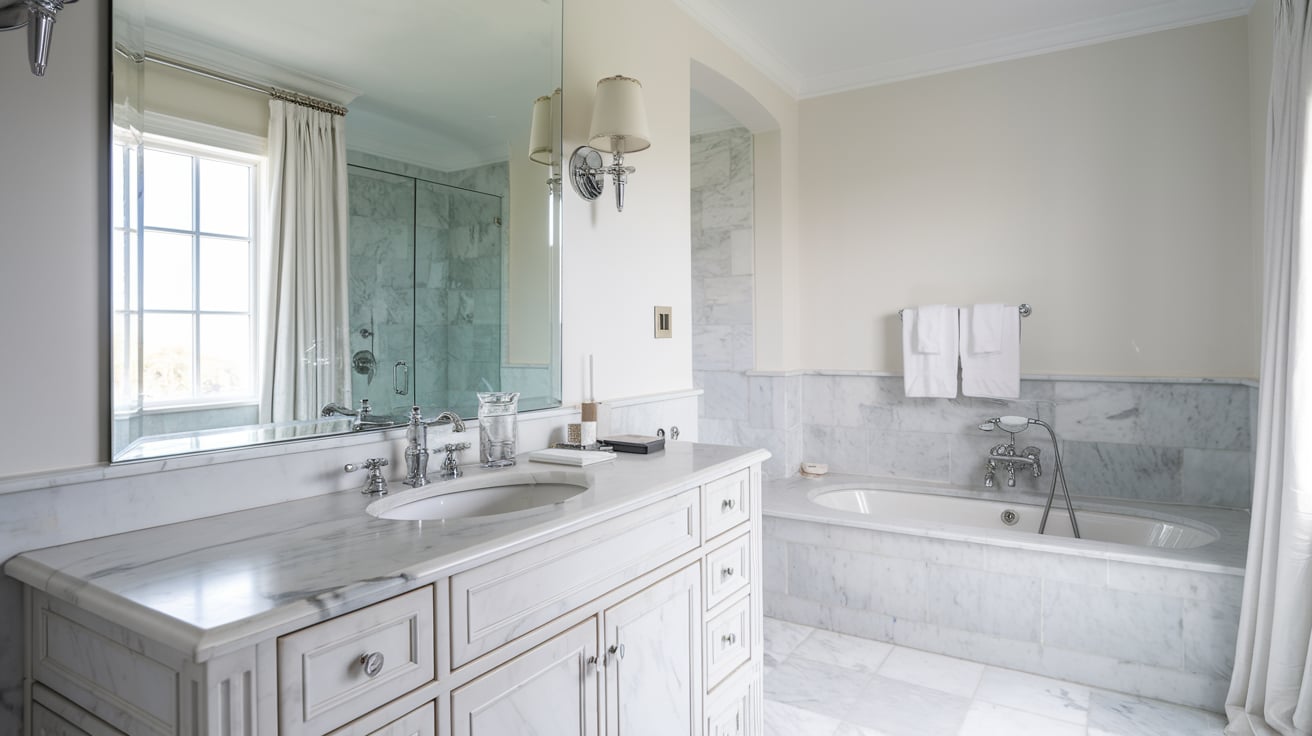 White Marble Bathroom