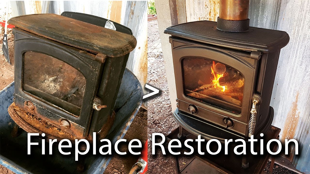 how to restore cast iron fireplace