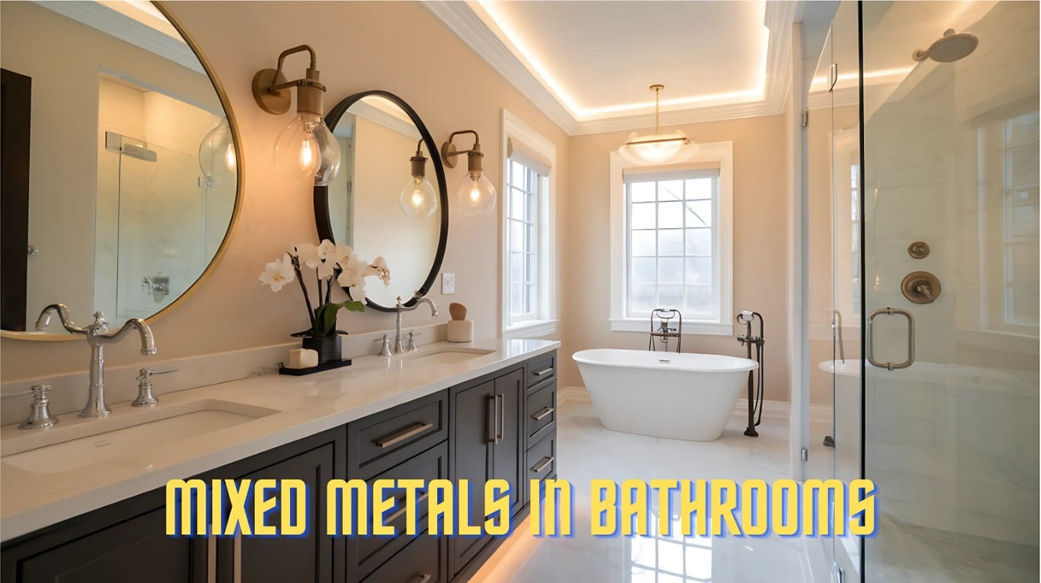 mixed metals in bathroom