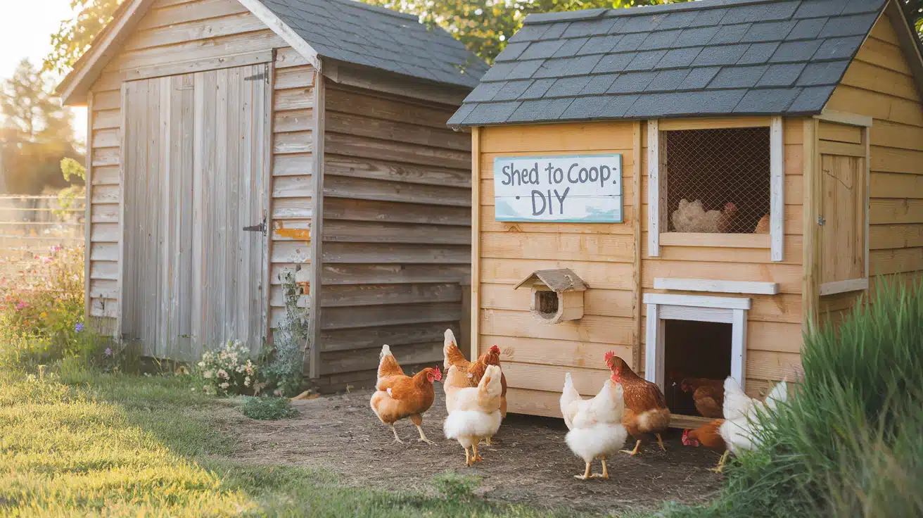 chicken coop shed inside