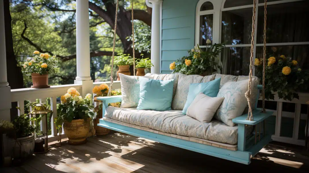 spring front porch decor