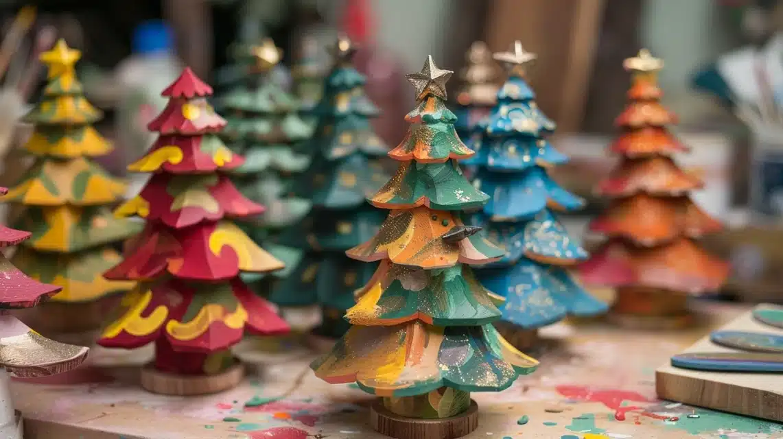 A Guide to DIY Painted Wooden Christmas Trees