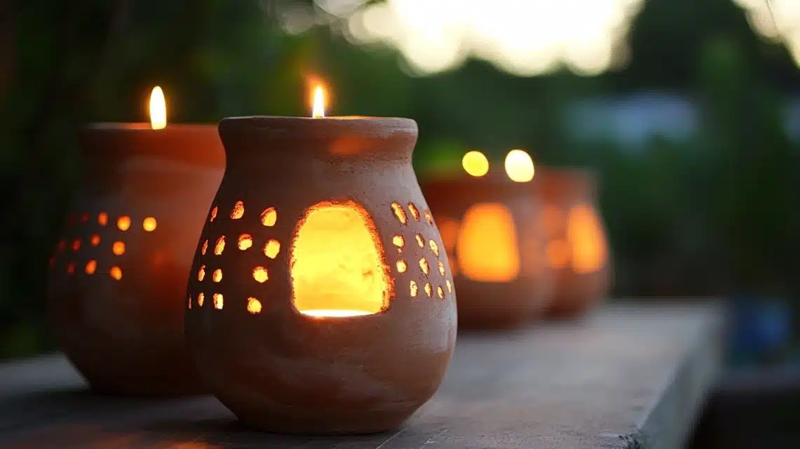 Clay Pot Table Light (Approximate Cost - $20-23)