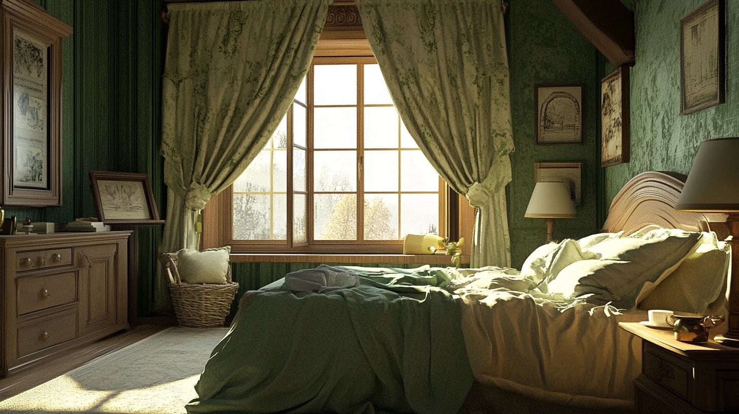 Create a Moody Green Bedroom Aesthetic