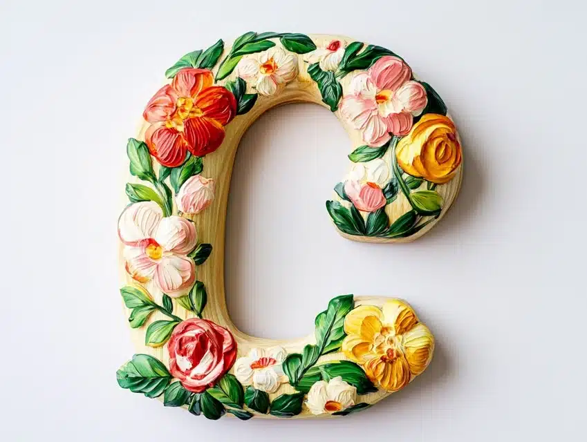 Floral Pattern Letters