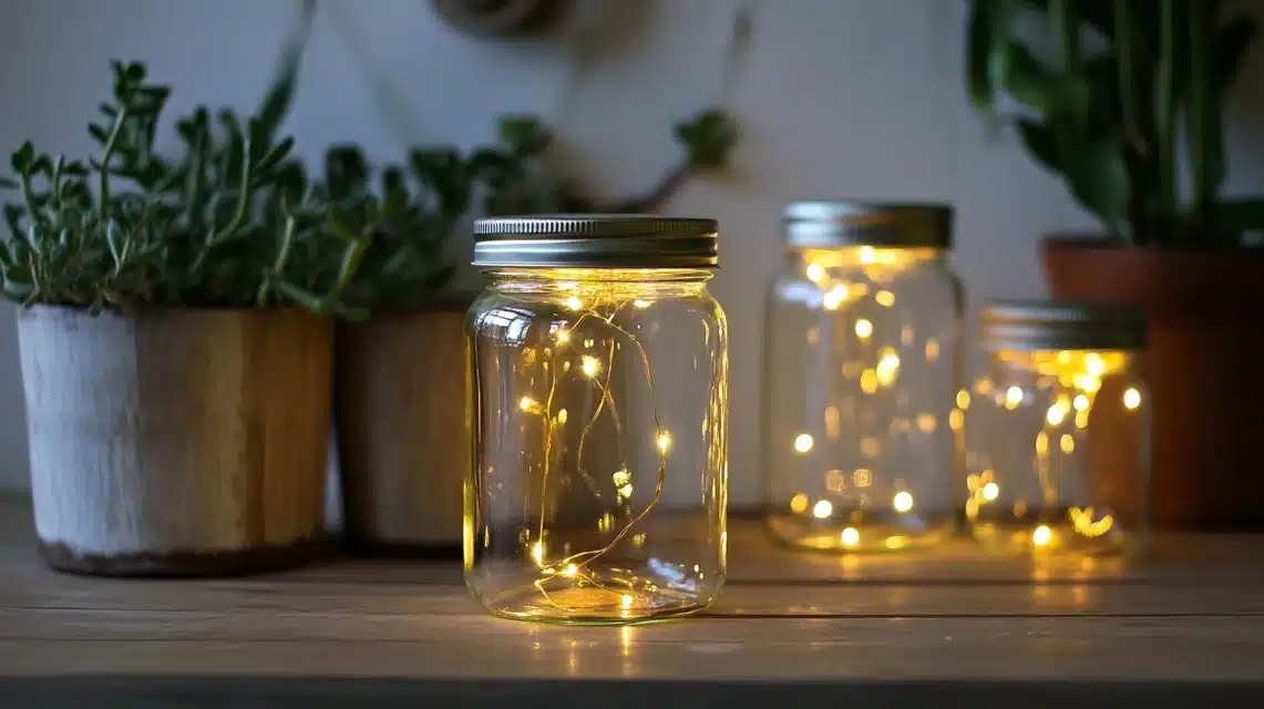 Glass Jar Light Holder (Approximate Cost - $10-12)