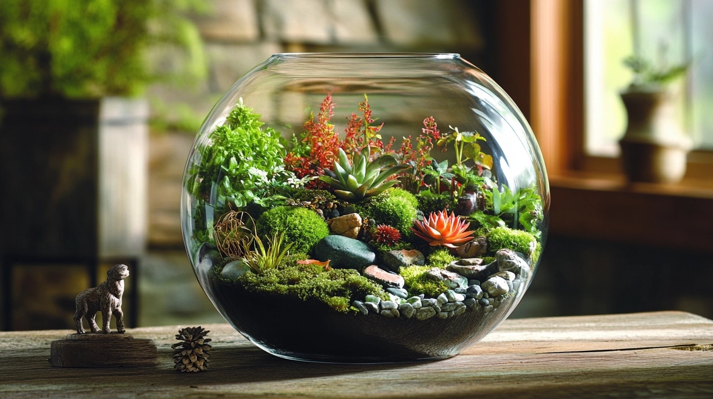 Glass Terrarium Garden