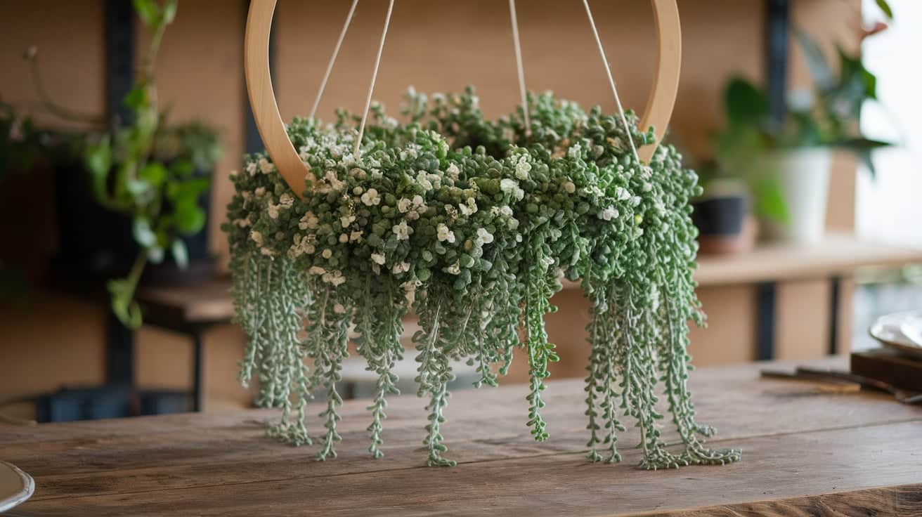 Hanging Wooden Ring Planter