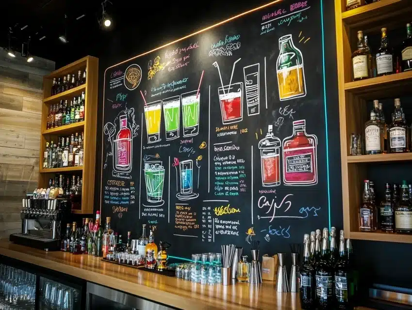 Home Bar Menu Wall