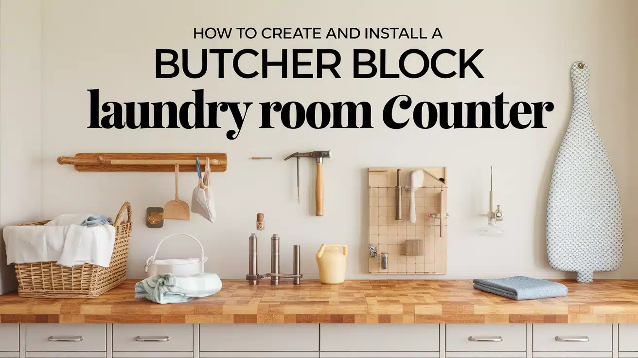 How to Create a Butcher Block Laundry Room Counter