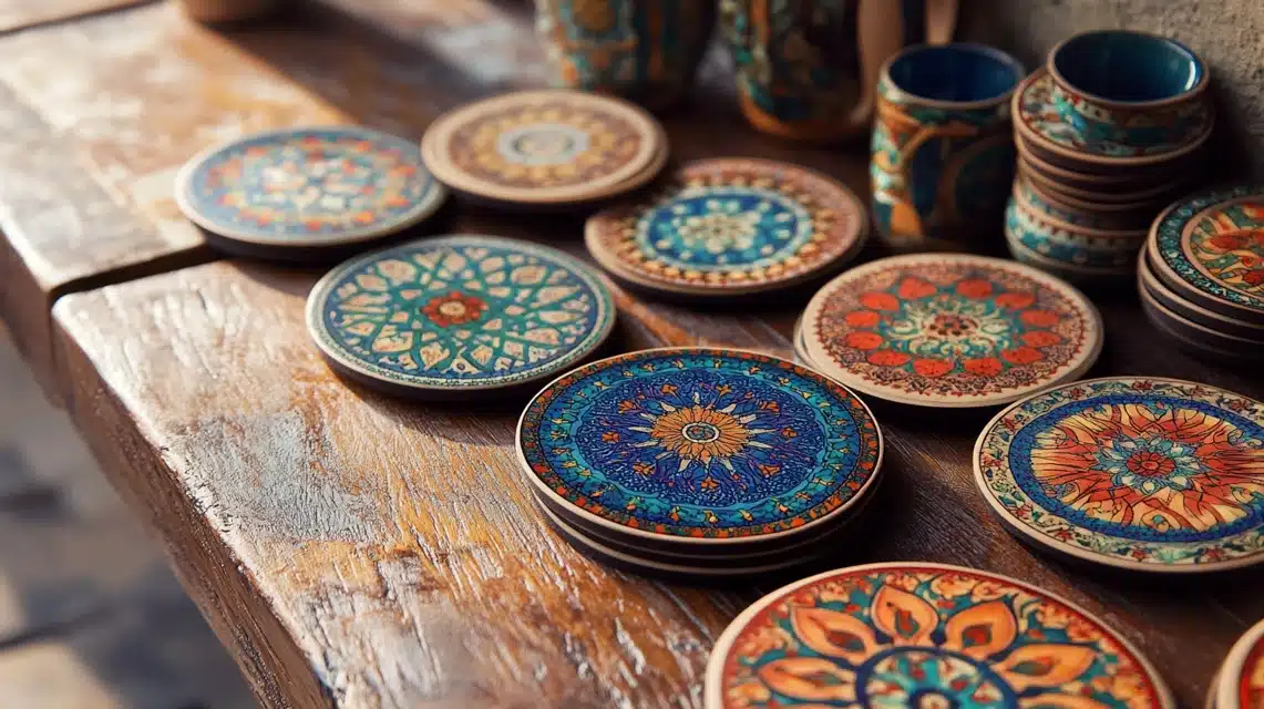 Islamic Pattern Coasters (Price Range $18 - $22)