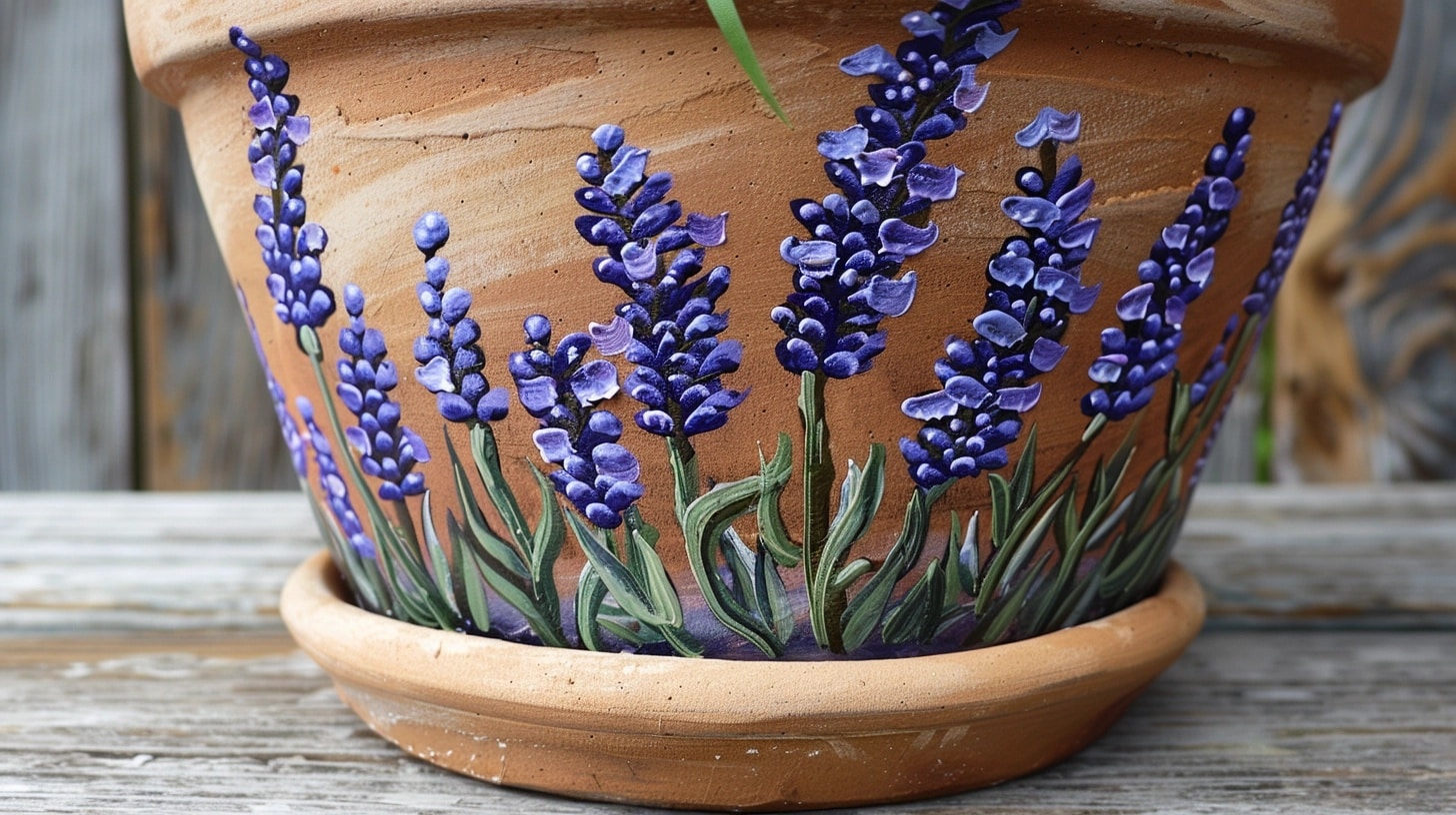 Lavender Stems and Flowers