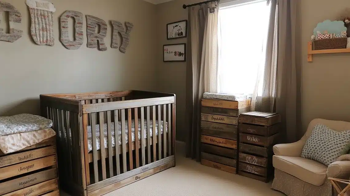 Painted Wooden Crates