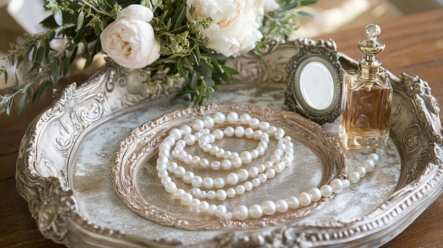 Pearl and Antique Tray Setting