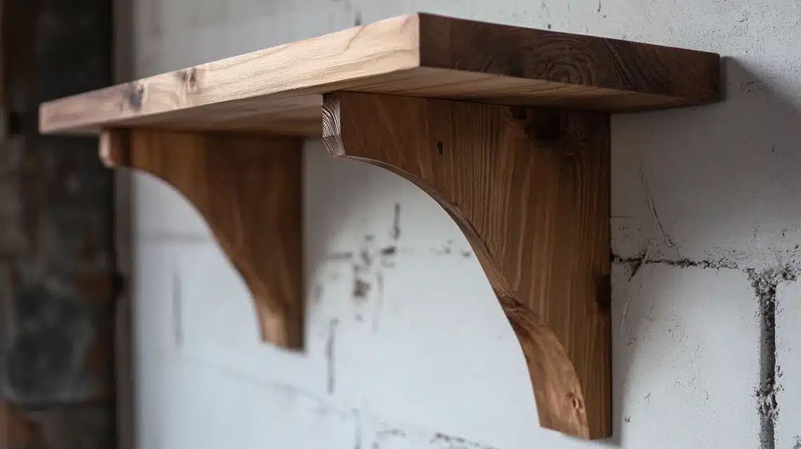 Simple Wooden Shelf Brackets from Scrap Wood