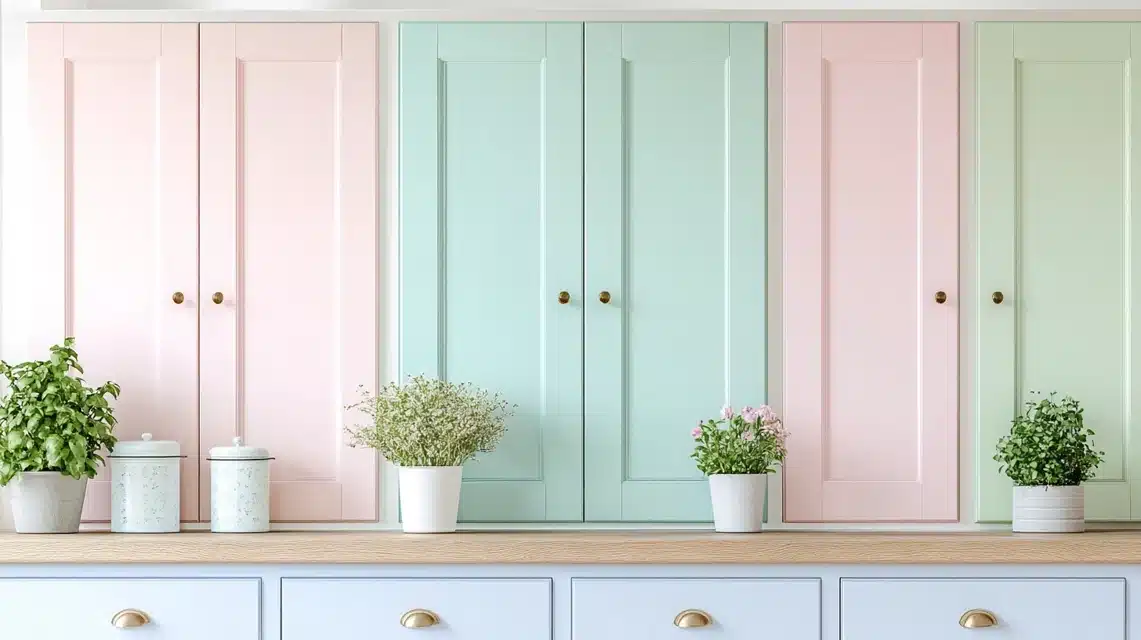 Soft Color Block Cabinet