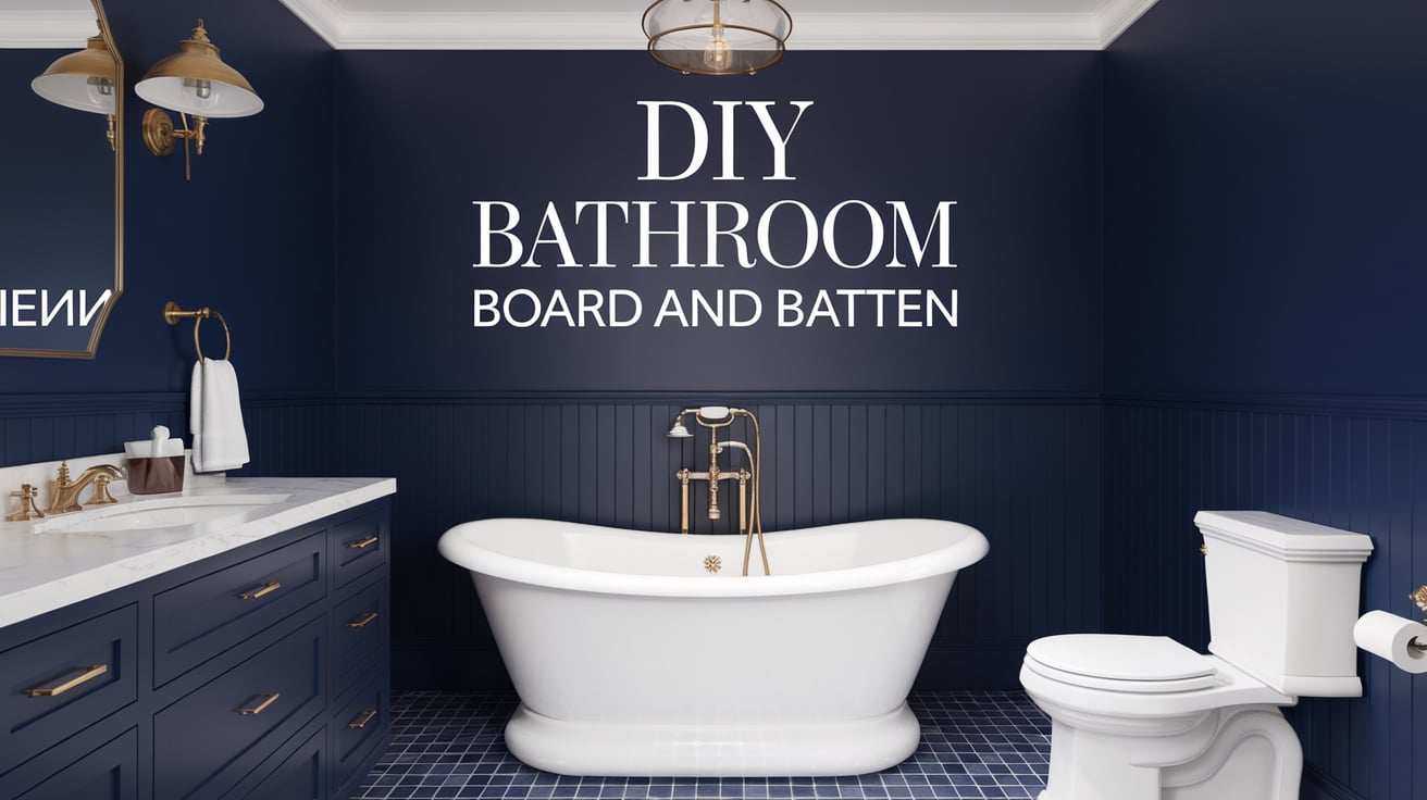 bathroom board and batten