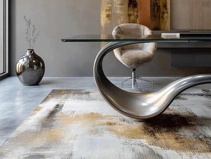 Abstract Metallic Rug