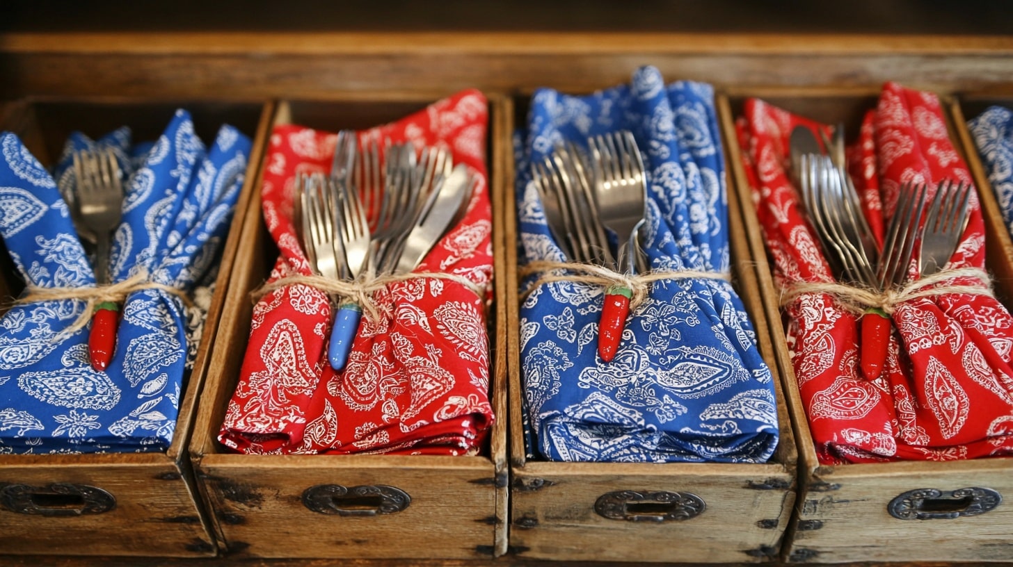 Bandana-Wrapped Silverware