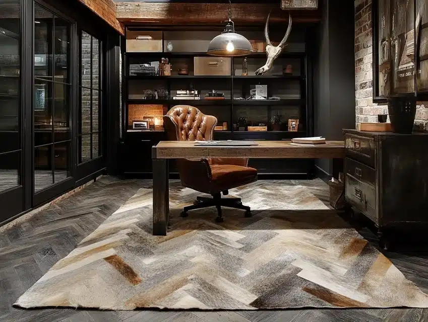 Chevron Cowhide Rug