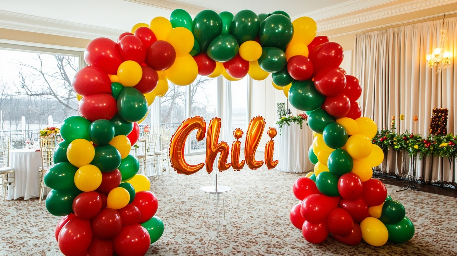 Chili Pepper Balloon Arch