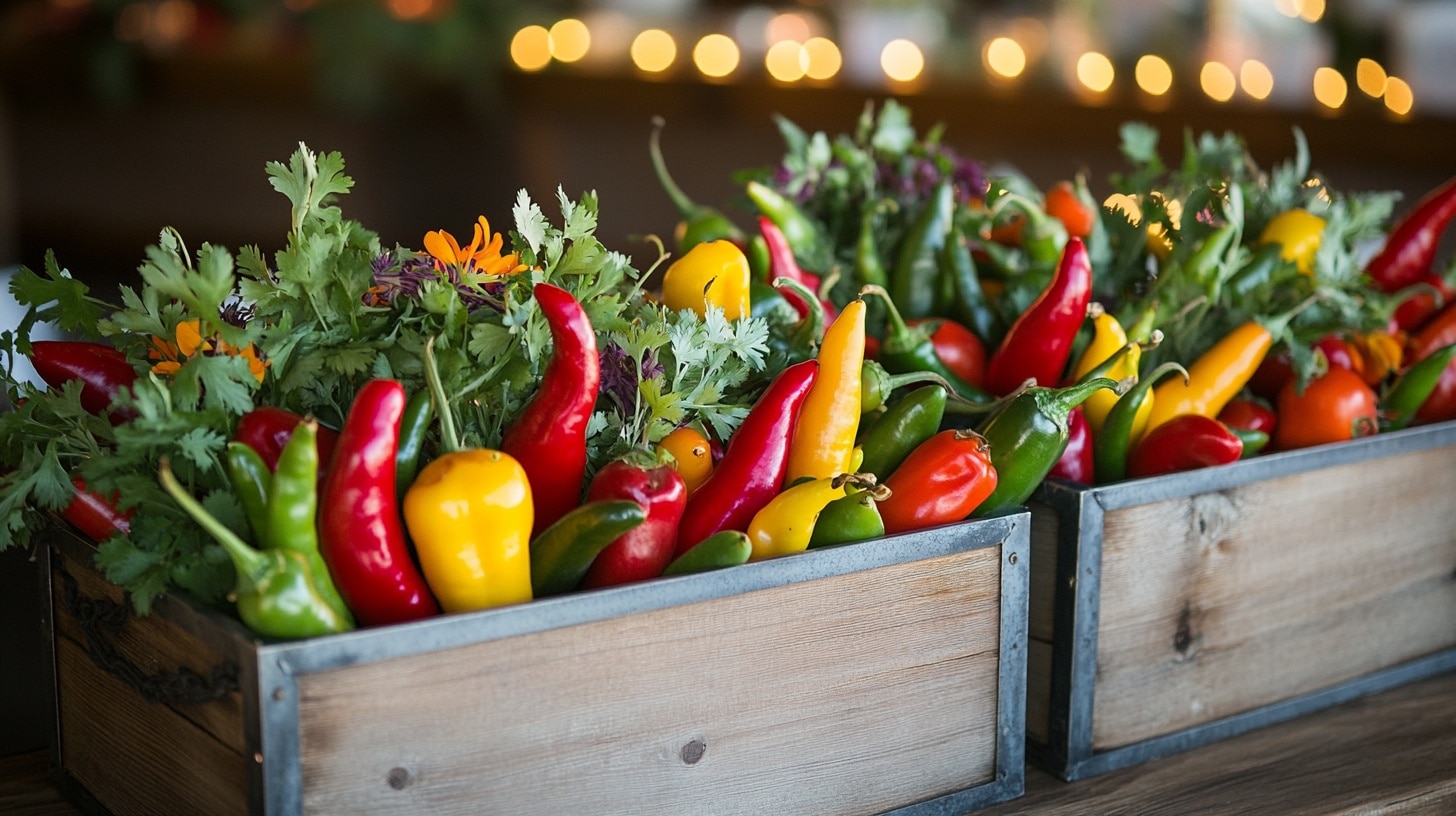 Chili Pepper-Themed Centerpieces