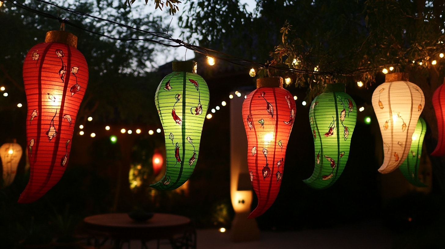 Chili-Themed Paper Lanterns