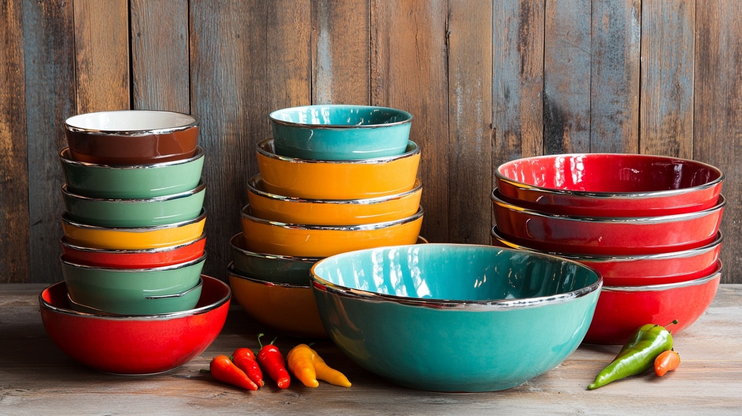 Colorful Serving Bowls and Pots