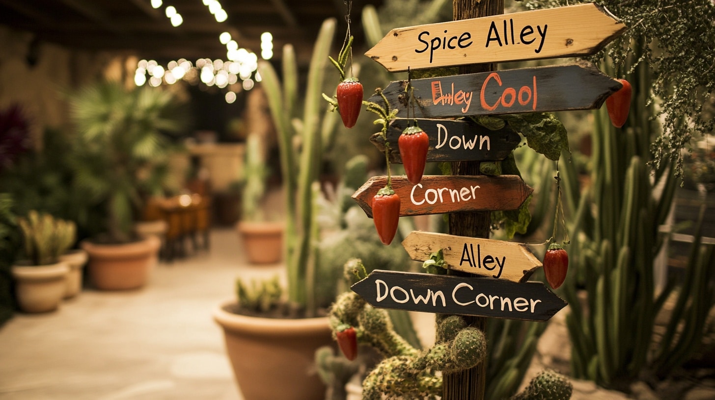 Decorated Wooden Sign Posts