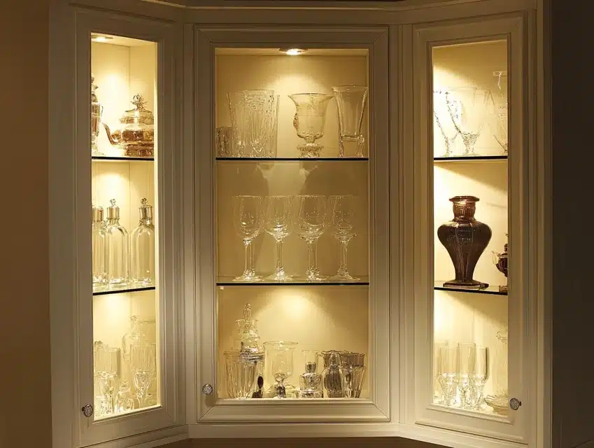 Glass-Front Corner Showcase