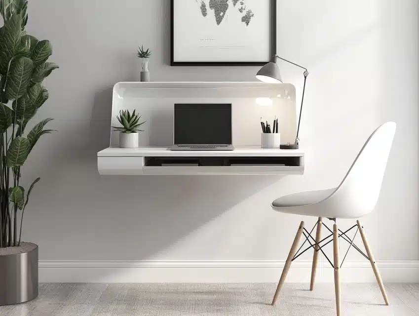 Minimalist Wall-Mounted Desk