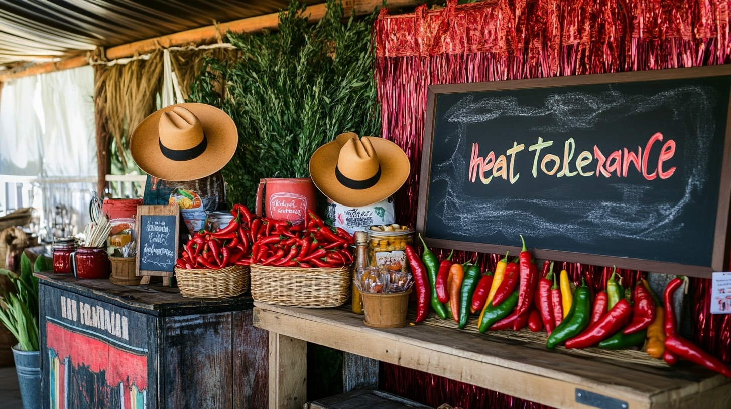 Photo Booth with Chili Pepper Props