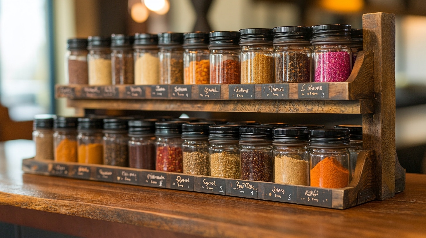 Spice Rack Display as Decor