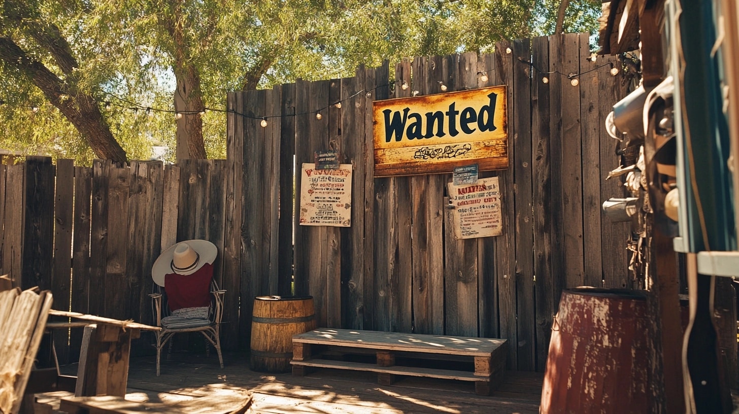 Western Saloon-Style Backdrop