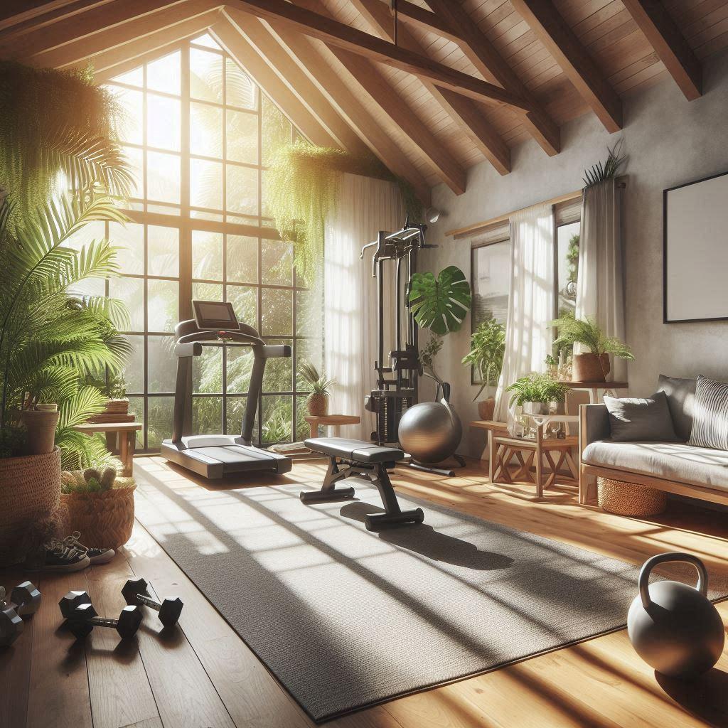 a relaxing home gym