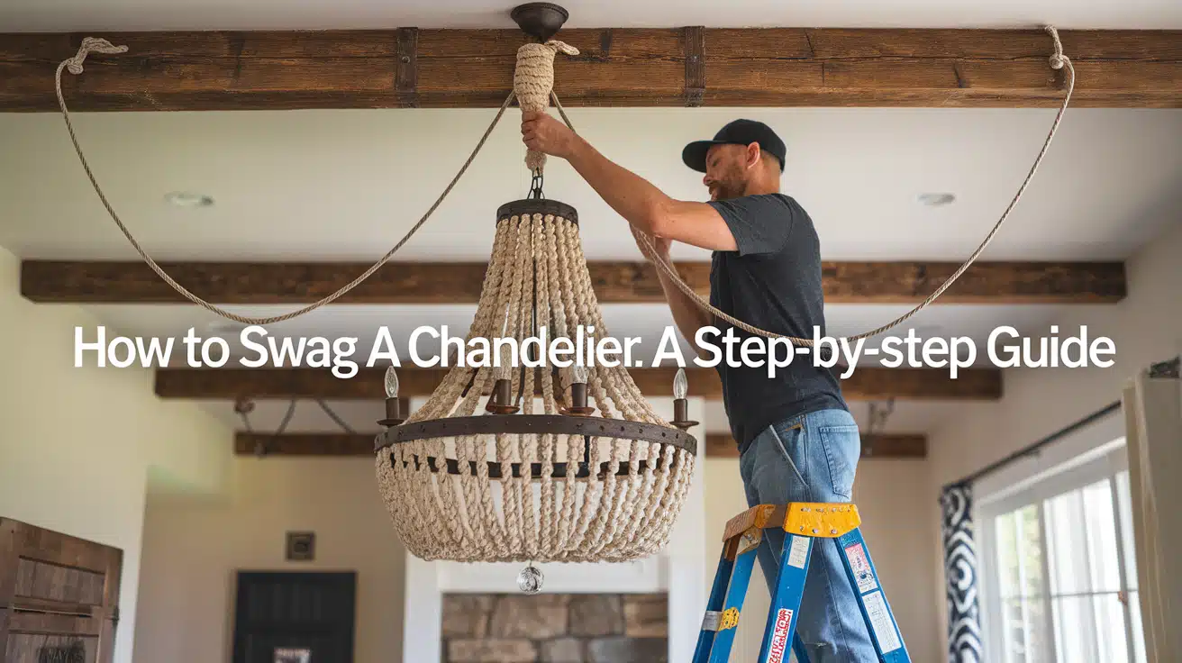 how to swag a chandelier