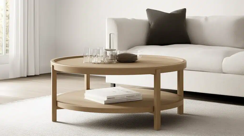 Crate & Barrel Clairemont Round Coffee Table