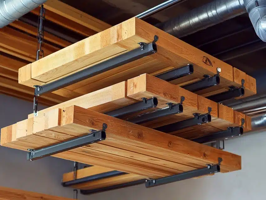 Overhead Lumber Organization