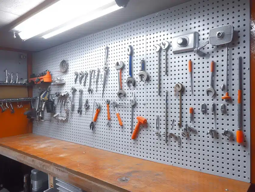 Wall-Mounted-Pegboard System